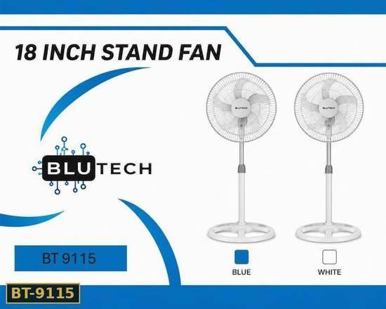 18" Industrial Fan — Blue, 3-Blade (2pc White Box)