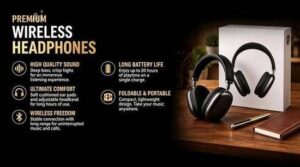 Premium Wireless Headphones — Black
