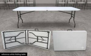 Folding Table 1.8M — White