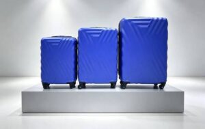 ABSS09 Hard-Shell Luggage — Blue Chevron