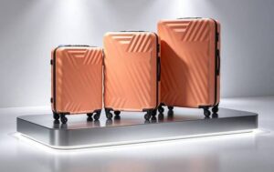 ABSS09 Hard-Shell Luggage — Coral Chevron