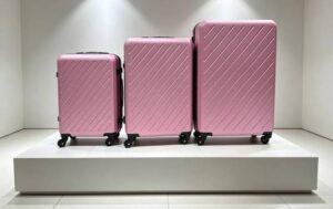 ABSS09 Hard-Shell Luggage — Rose Diagonal