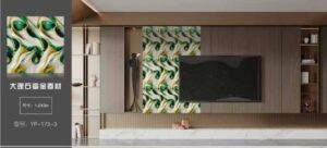 Marble Gilt-Foil Wall Covering Roll — Emerald Swirl