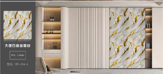 Marble Gilt-Foil Wall Covering Roll — White Gold Streak (Alt)