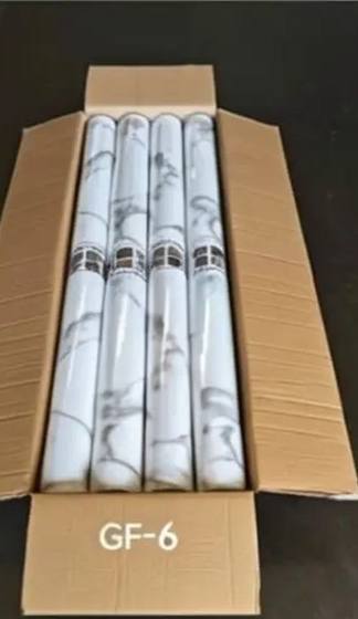 Marble Gilt-Foil Wall Covering Roll — White Grey Marble (Alt)