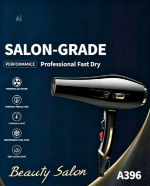 Salon-Grade Professional Hair Dryer — A396