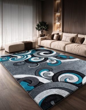 3D Carpet — Blue 1.5x2.0m