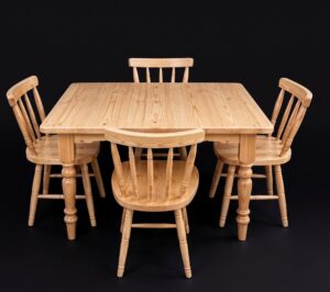 4-Seater Pine Square Table