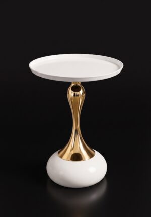 White Gold-Leg Coffee Table
