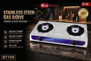 Stainless Steel Gas Stove — 2 Plate