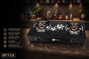 Glass Top Gas Stove — 2 Plate