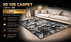 3D 120 Carpet — Black & White