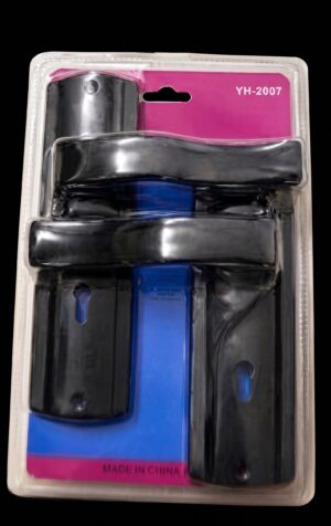 Mortise Door Handle Set — Black
