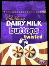 Cadbury Twisted Buttons Large Bag 100gr