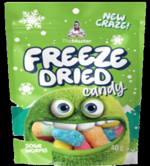 Master Freeze Dried Sour Worms 40gr