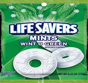 Lifesavers WintoGreen Peg Bag