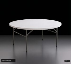 Folding Table Round - White