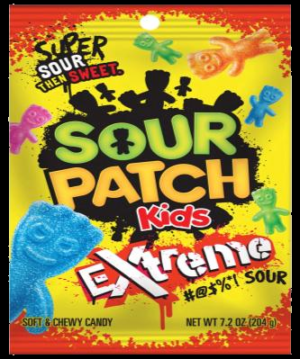 Sour Patch Extreme Large Peg Bag 7.2oz